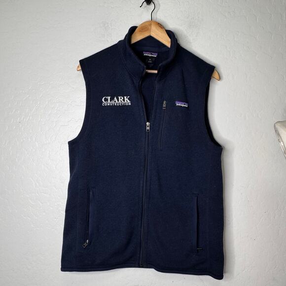 Patagonia Mens/Women  Better Sweater Vest Company Logo Clark Construction Medium - Picture 1 of 4